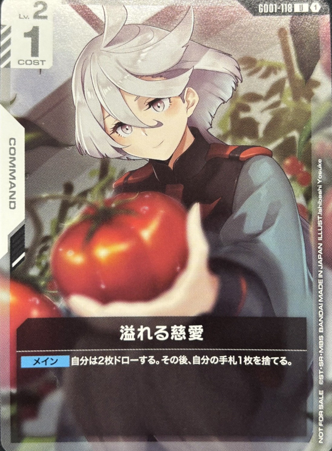 【状態B】溢れる慈愛(U/開封済み/illust:Ishibashi Yosuke)(GCG/GD01-118UP)
