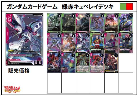 緑赤キュベレイデッキ【デッキ販売】